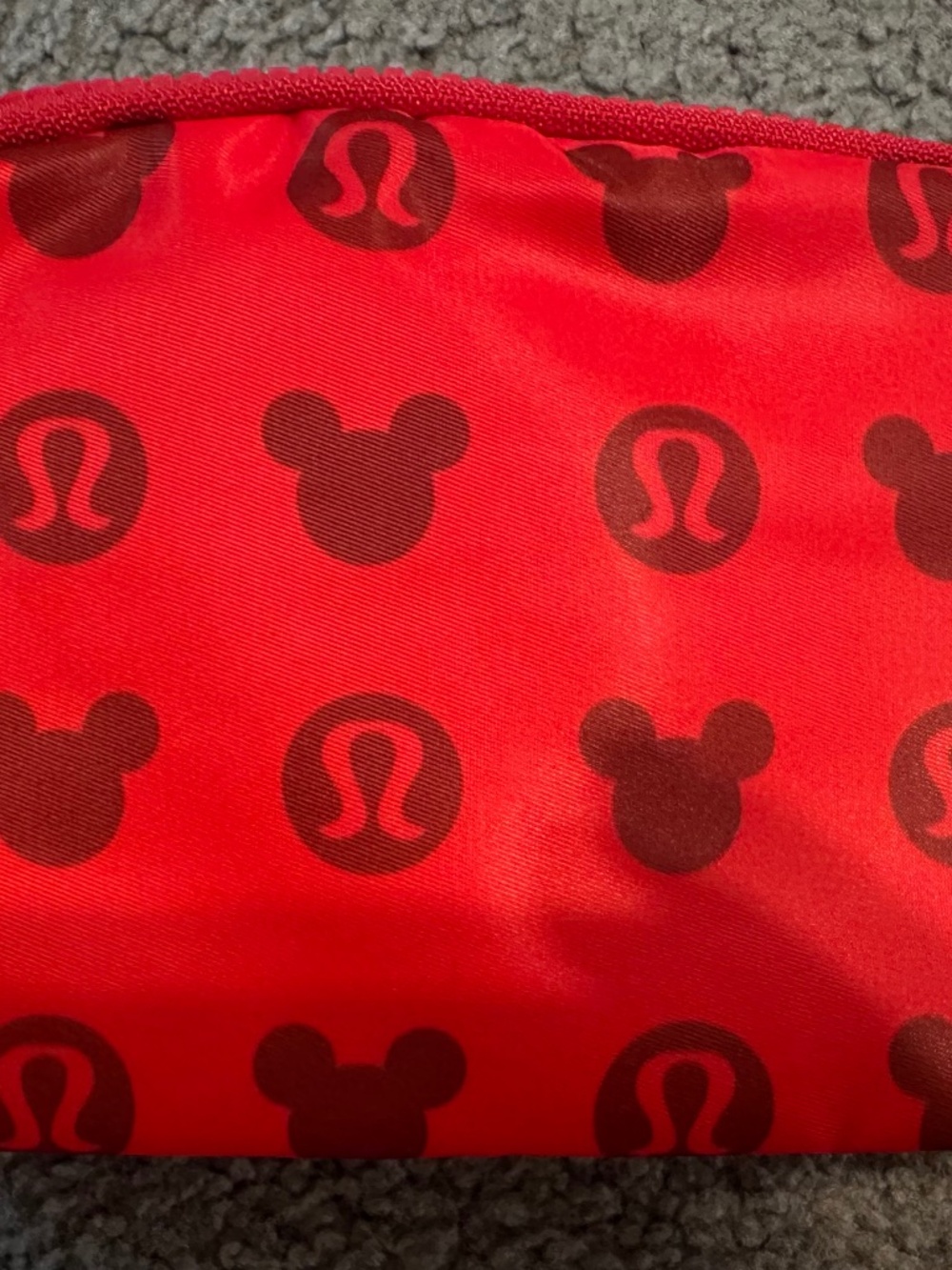 lululemon red disney belt bag